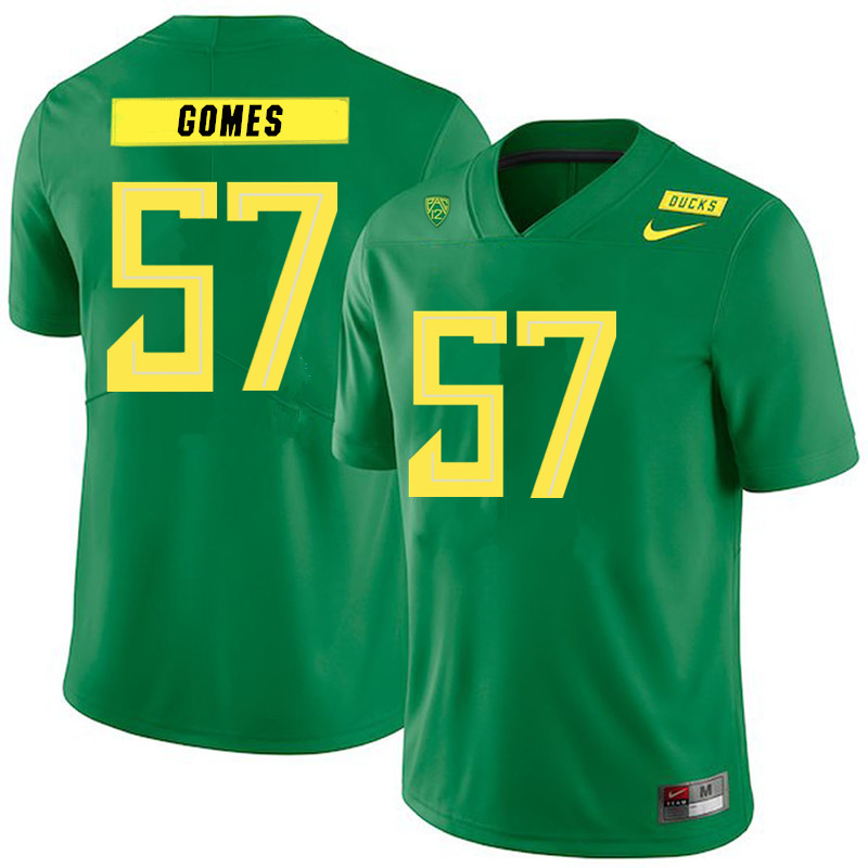 2019 Men #57 Ben Gomes Oregon Ducks College Football Jerseys Sale-Green